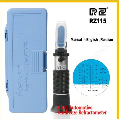 RZ Genuine Retail Package Automotive Antifreez Refractometer Freezing point Urea Adblue Battery fluid Glass water Tool