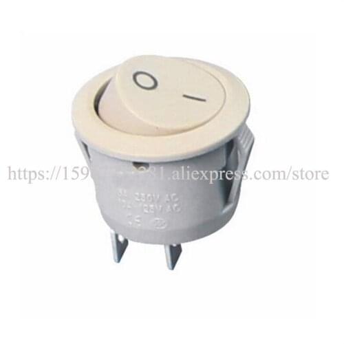 White Black Red Snap ON-OFF 2 Position SPST 20MM Small Round Rocker Switch Mini Push Button Switches Single Pole KCD1-5-101