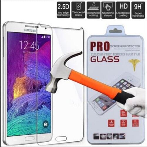 Free shipping 1000PCS Premium 0.3mm 2.5D Ultra Thin Tempered Glass Screen Protector Film for Samsung Galaxy Note 4 N9100