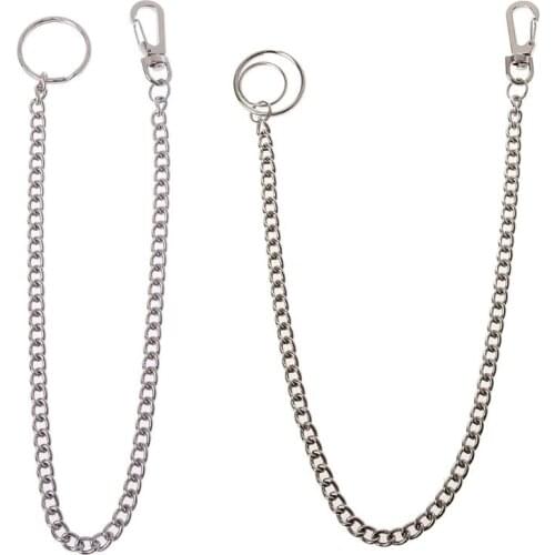 Hip Hop Pants Chain Secure Travel Wallet Chain Heavy Duty Jeans Link Coil Leash
