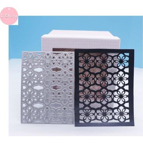 Flower Frame Metal Cutting Dies Scrapbooking Photo Album Cards Making Craft DIY Stencil Clear Stamps and Slimline Card Dies