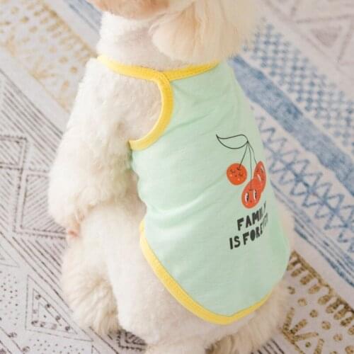 Pet Dog Summer Suspender Vest Cute Fruit Printed Puppy Clothes Cool Breathable Dogs Vest Home Pets Costumes Pet supplies