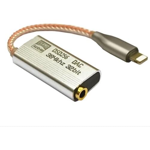 DSD ES9318 mobile phoneType C to 3.5mm decoding DAC Amplifier HIFI wire adapter earphone cable For ESS device
