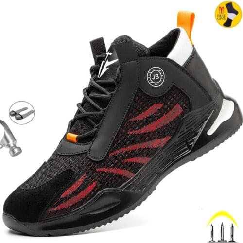 Breathable Male Steel Toe Work Shoes Puncture-Proof Safety Shoes Man Work Sneakers Indestructible Safety Boots Male Dropshipping
