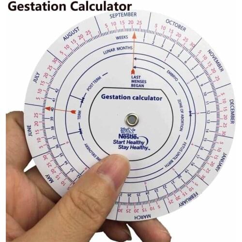 Gestation Calculator Wheel Pregnancy Goniometer Expected Date Of Birth Calculator