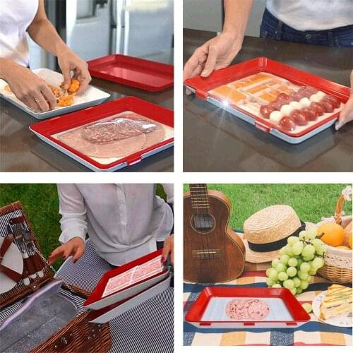 Food Preservation Tray Refrigerator Buckles Disc Vacuum Smooth Edge Fruit Storage Collection Tool