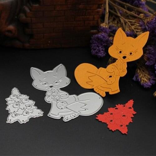 SCD386 Metal Cutting Dies For Scrapbooking Stencils Fox DIY Paper Album Cards Decoration Embossing Folder Craft Die Cuts Tools