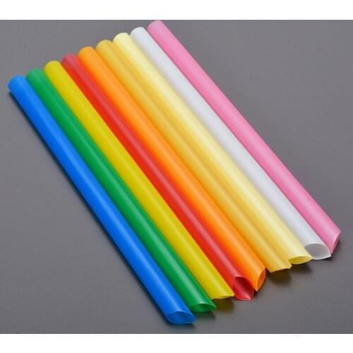 19cm Long Plastic Disposable Straws Thick Pearl Tea Smoothie Jumbo Drinking Straws Colorful 200pcs/pack For Birthday Party Drink