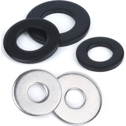 2/5/10/50/100X M1.6 M2 M2.5 M3 M3.5 M4 M5 M6 M8 M10 M12 M14 M16 M18 M20 M24 GB97 A2 304 Stainless Steel Flat Washer Plain Gasket