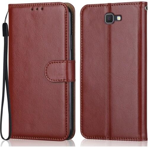 Folio Luxury Leather Case for On Samsung Galaxy J7 Prime 2018 Wallet Stand Flip Case Phone Bag with Strap