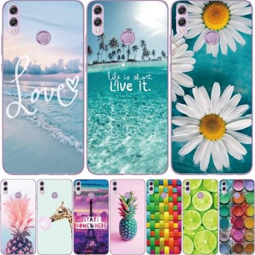 For Huawei Honor 8X Case Cover For Honor8x Case Cute Silicone Back Cover For Protector Huawei Honor 8X 8 X Phone Cases Bumper
