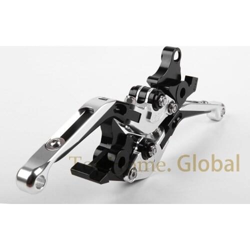CNC Foldable&Extendable Brake Clutch Levers For YAMAHA TDM 900 2002 2003 Silver/Black