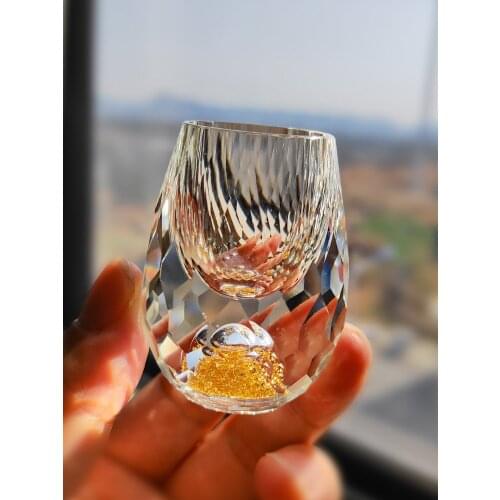 Gold foil Baijiu cup / crystal glass / home high grade small bullet / cup