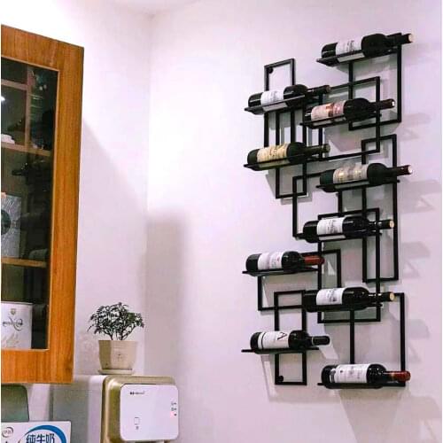 Red Wine Rack Wall Mounted Household Wine Display Rack Modern Simple Red Wine Bottle Rack Bar Counter Wall Mounted Rack