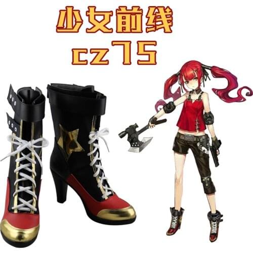 Unisex Anime Cos Girls Frontline CZ75 Cosplay Costumes Boots Shoes Halloween Christmas Party Custom Made