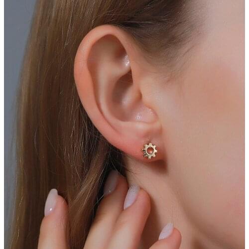Korean Creative Little Sun Earrings for Women Statement Ear Jewelry Gifts