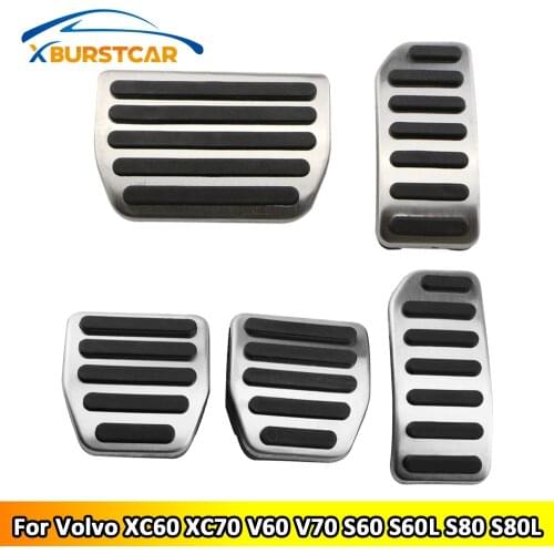 Xburstcar for Volvo XC60 XC70 V60 V70 S60 S60L S80 S80L Car Stainless Steel AT MT Gas Pedal Brake Pedals Accessories Parts