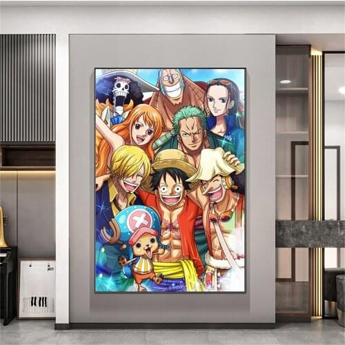 Japanese Anime ONE PIECE Canvas Painting Classic Anime Picture Wall Artist Home Decoration Painting Living Room Decoration