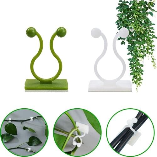 10Pcs Vine Clips Plant Climbing Wall Clip Invisible Wall Self-Adhesive Fastener Rattan Plant Support Fixed Clip Vine Buckle Hook