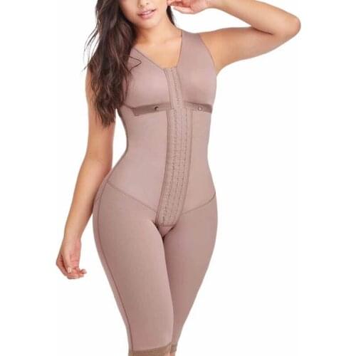 Women' Corset Waist Trainer Tummy Control Hook And Eye Closure Breast Support Butt Lifter Long Bodysuit Shapewear