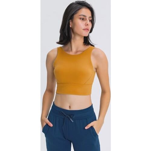 Womens High Neck Workout Sport Bra Sexy Back Cutout Full Coverage Fitness Running Bras Soft Wirefree Racerback Yoga Top