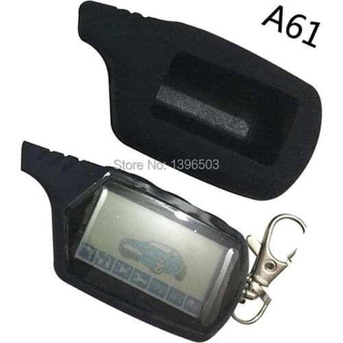 2-way A61 LCD Remote Control Keychain + Silicone Case for StarLine A61 two way car alarm system Russian 2-way alarm Key Chain