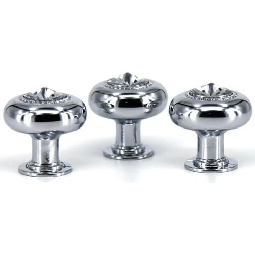 10PCS Clear Crystal Knob Small Furniture Kitchen Glass Drawer Cabinets Handles Jewelry Box Decoration Knobs Dia.22mm