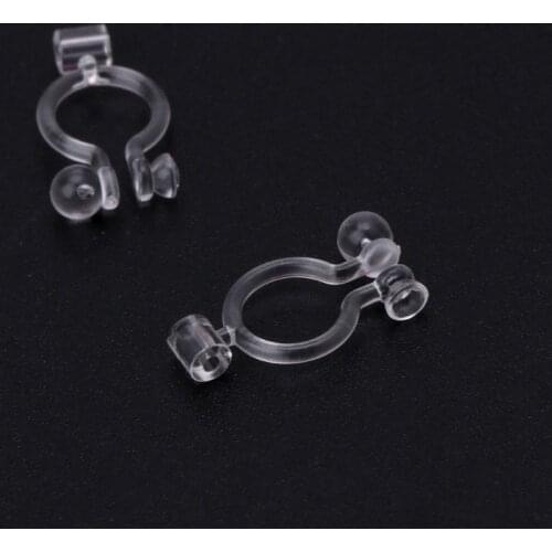 20Pcs Invisible Clip-on Earring Converters for Non Pierced Ears Jewelry Findings Epoxy Resin