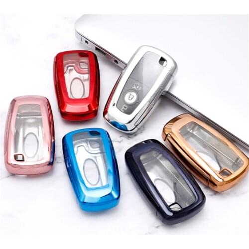 360° Protection TPU Car Key Case For FORD Key Cover Anti-wear Transparent Key Shell For FORD Fusion Mustang Explorer F-150 F-250