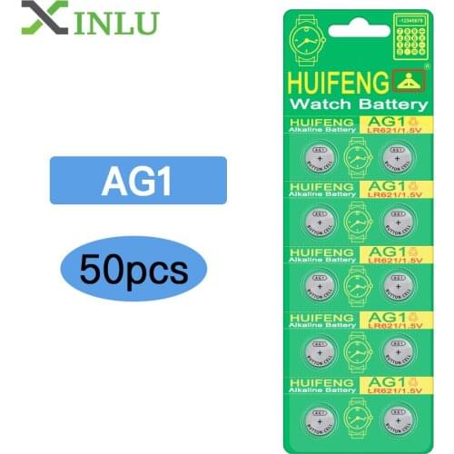50PCS/lot =5packs AG1 364 SR621SW TR621SW CX60 621 SR60 LR60 button cell Coin Battery for watch ,XINLU Battery