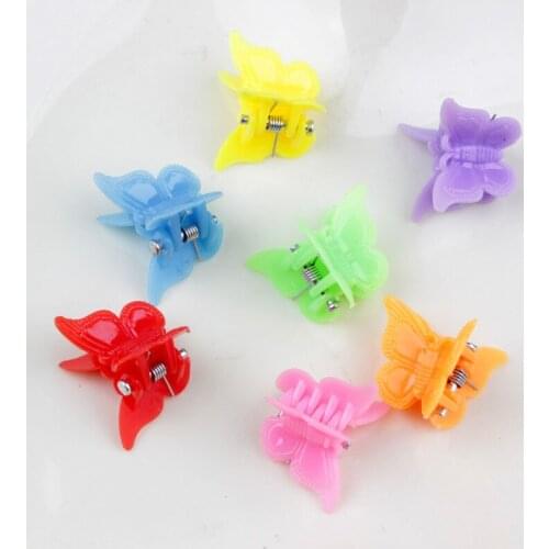 7 Pcs Colorful Mini Butterfly Flower pentagram shell Hair Clips Claw Barrettes Mini Jaw Clip Hairpin Hair AccessoriesWomen Girls