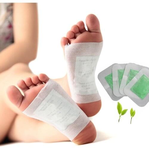 8Pcs Antistress Detox Foot Patches Pads Body Toxins Feet Slimming Cleansing Herbal Adhesive Skin Foot Massage Green Tea Aroma