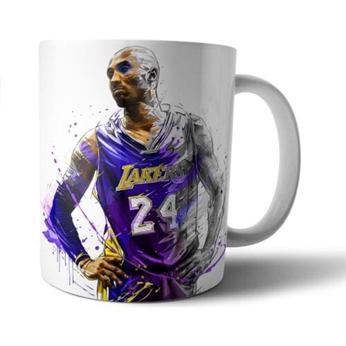 Pixxa Kobe Bryant Cup Cute Mugs Animated Cool Mugs Regular Size Beautiful Gift Tea Milk Coffee Cups Christmas Gifts Ceramic Creative Latte Quality Kitchen Lovers Original Licensed Personalized