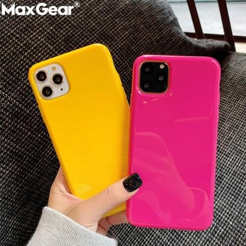 Luxury Neon Fluorescent Jelly Candy Color Case For iPhone 12 Mini 11 Pro Max XR XS 6 6S 7 8 Plus X SE Smooth Soft TPU Back Cover