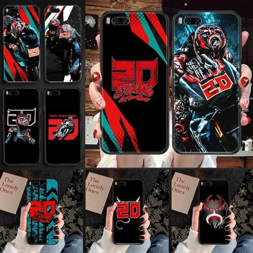 NO.20 Fabio Quartararo Moto Phone case For Xiaomi Mi Max Note 3 A2 A3 8 9 9T 10 Lite Pro Ultra black tpu hoesjes 3D cover art