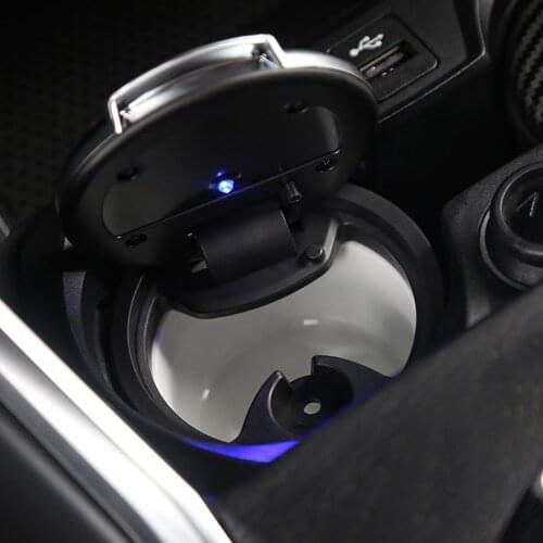 For BMW 3 Series G20 2020 Car Accessories Car Ashtray LED Light Ash Tray Cup Portable Auto Cigarette Holder Box