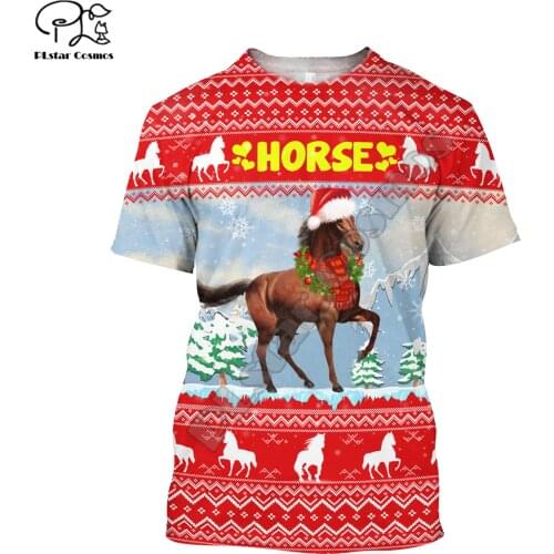 PLstar Cosmos Merry Christmas Santa Claus 3D Printed Summer T-Shirts Short-Sleeve Tee Men/Women Casual Streetwear Style-59