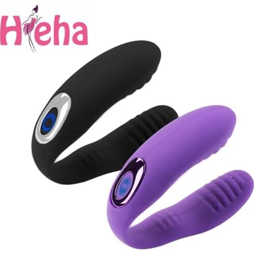 Hieha Waterproof Adult Sex Toys for Couples USB Rechargeable Womens U Shape G-Spot Anal Vibrators Female 10 Speed Massager