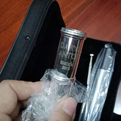 Custom made logo ( 1 Gold Key, 2 Carved Floral Designs Flutes , 3 Gold Plated Lip Plate )