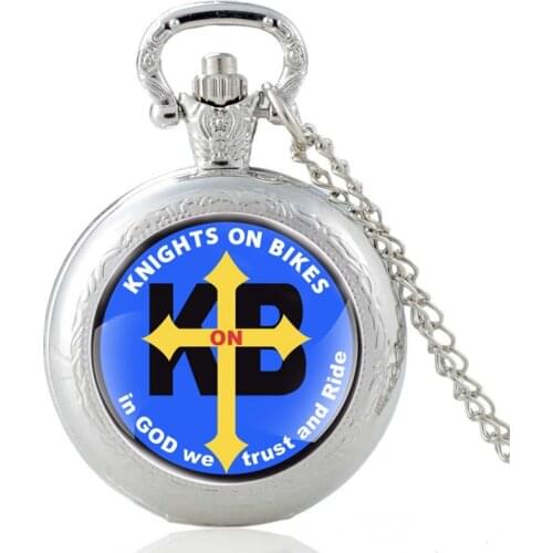 Classic Knights On Bikes Design Silver Vintage Quartz Pocket Watch Pendant Clock Watch Men Women Unique Jewelry Necklace Gifts
