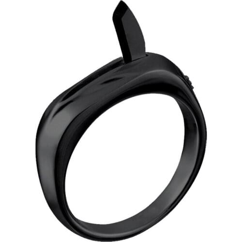 Personal Safety Finger Ring Self Defense Titanium Steel Hidden Blade Cutting Anti-thief Survival Women Men Party Jewelry Gift