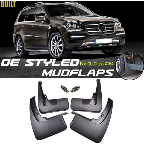Set Molded Mud Flap Flaps For Benz GL Class X164 GL450 GL350 2007-2012 Mudflaps Splash Guards 2011 2010 2009 2008 Accessories