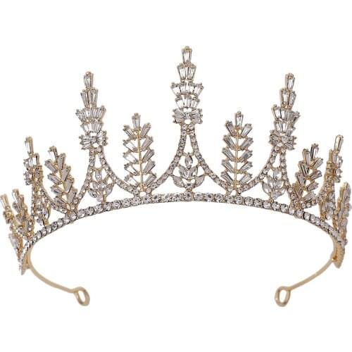 New Crown Bride Headdress Luxury Tree Shaped Crown And Tiaras Shiny Rhinestone Crystal Crown Wedding Dress Accessories For Women