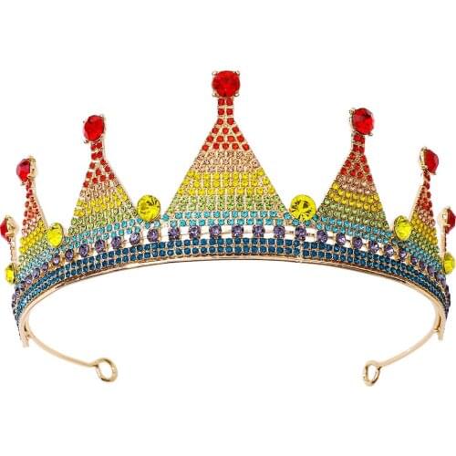 Brides Crown Rainbow Headdress Fairy Beauty Birthday Crown Female Princess Wedding Accessories Eighteen Years Old Adult Ceremony