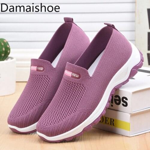Fashion Casual Flying Woven Womens Shoes New Slip-on Lazy Flat Sneakers Lightweight Student Running Mesh Surface Shoes Womens