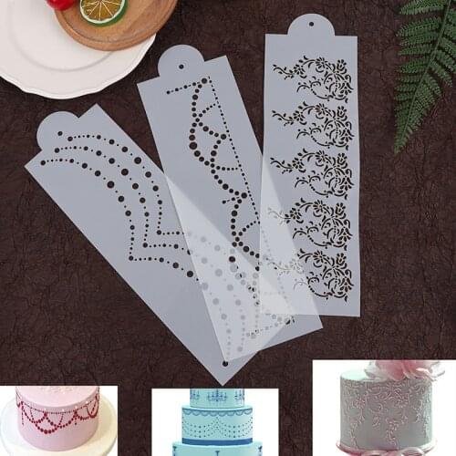 Lace Cake Stencil, Cake Lace Side Plastic Stencil, Cake Side Lace Stencil, Baking Stencil