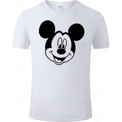 2021 New Mickey Mouse T Shirt Men Harajuku Shirt Summer Cotton T-Shirt Fashion Male Tops Cool Tees Homme Unisex Clothes J128