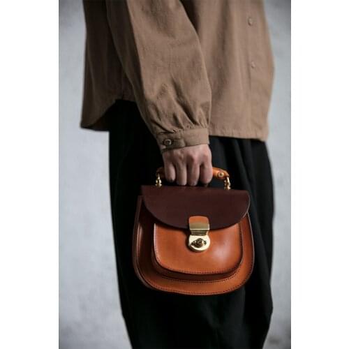 2020 Touche new arrival vegetable tannd genuine leather womens shoulder bag hand bag messenger bag mobile phone case