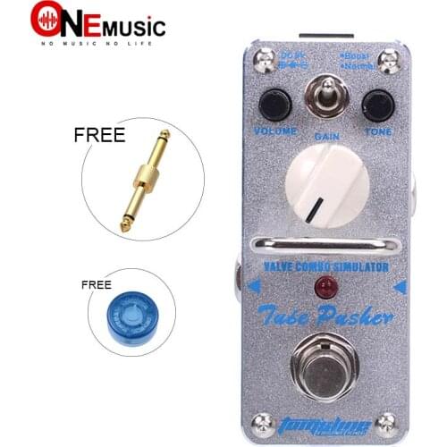 New AROMA ATP-3 TUBE PUSHER Vlave Combo Simulator (Overdrive) Mini Analogue Effect True Bypass+Free Connector