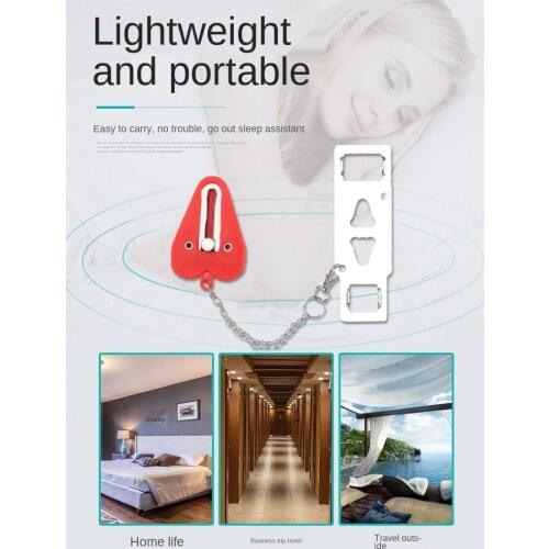 New Upgraded PP Metal Two-headed Portable Safety Door Lock for Travel Hotel Anti Theft Security Privacy Hotel Padlock